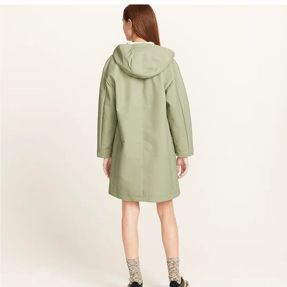 J Crew Green Double-breasted raincoat size MP - Picture 4 of 16